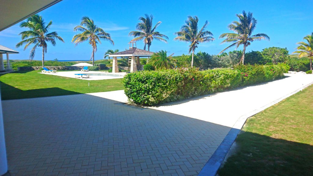 New patio brick pool deck and walkways